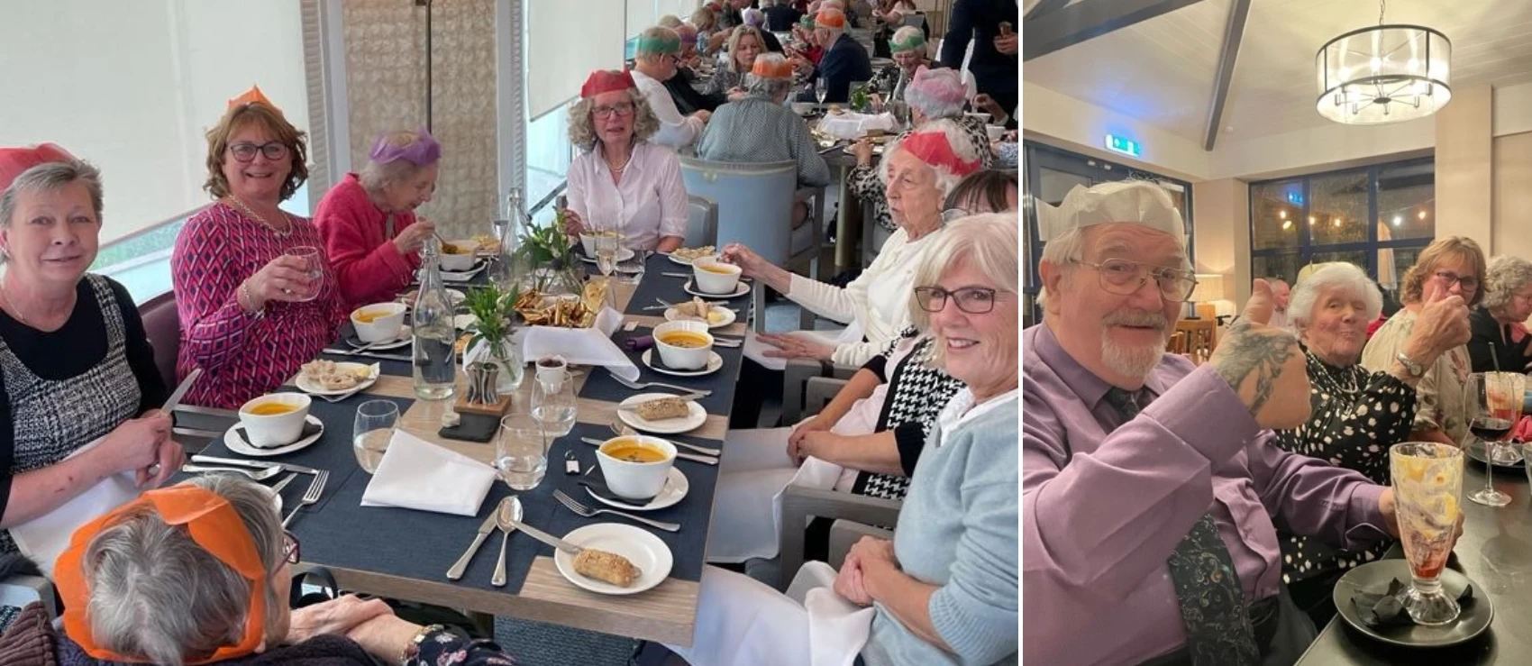 Abbeyfield Kingsbridge residents celebrating at Christmas