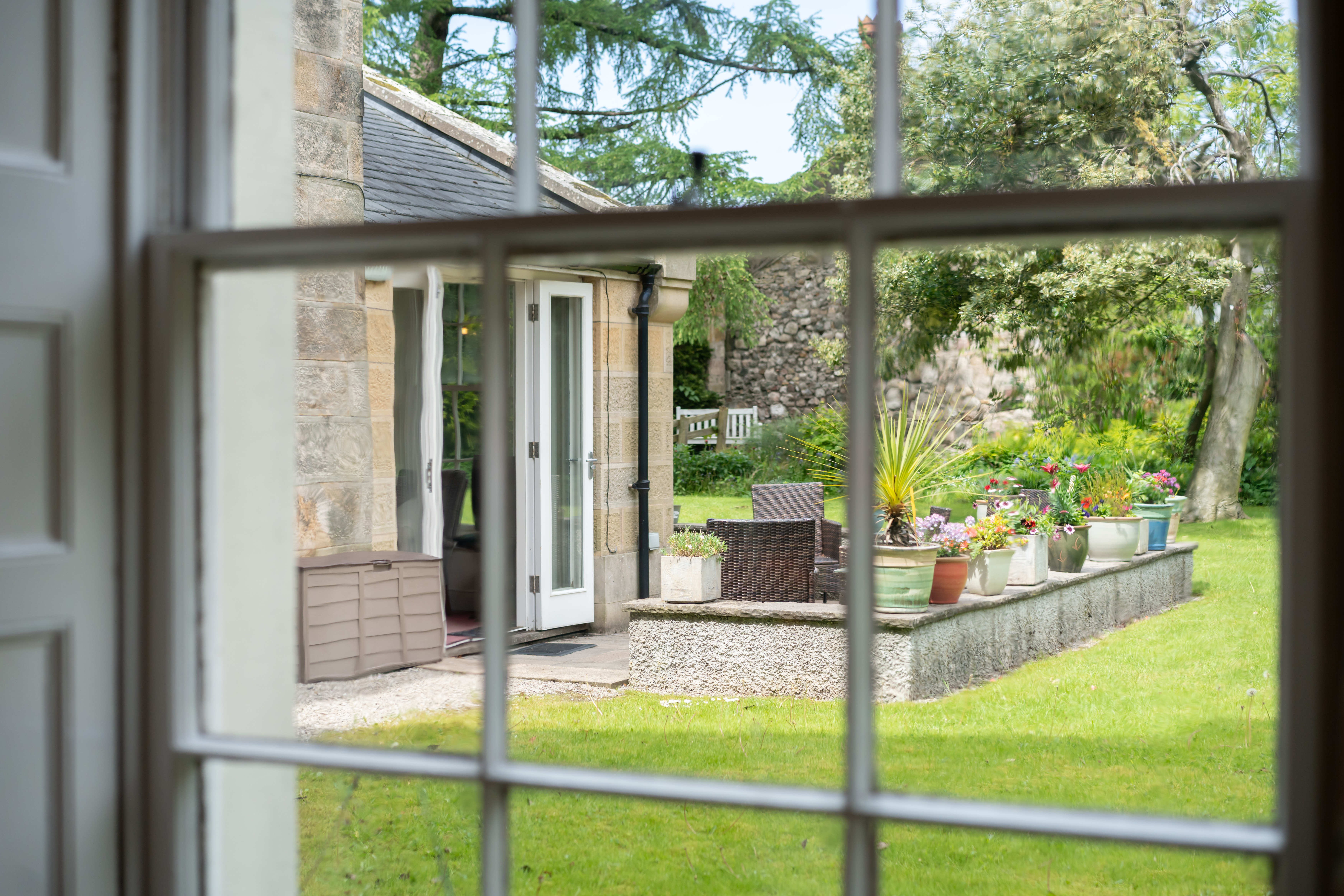 View Over The Garden From A Sash Window
