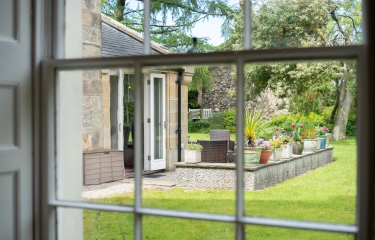 View Over The Garden From A Sash Window