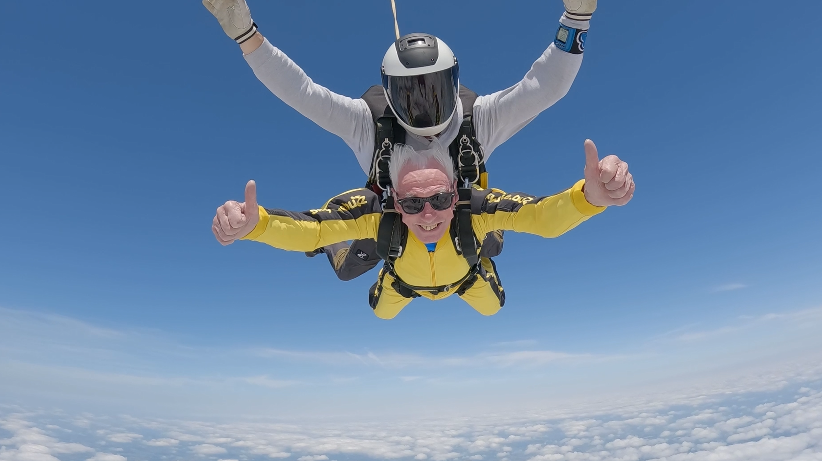 Wellington resident Brian, 86, jumps 15,000 feet for charity