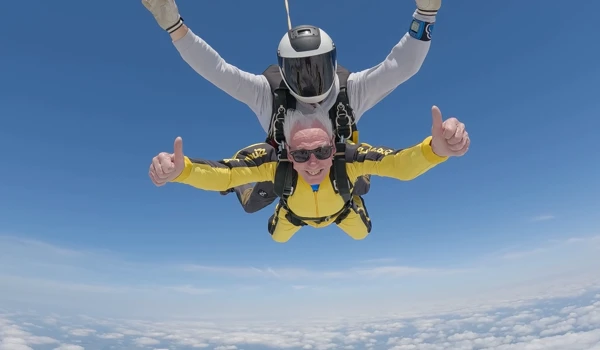 Wellington resident Brian, 86, jumps 15,000 feet for charity