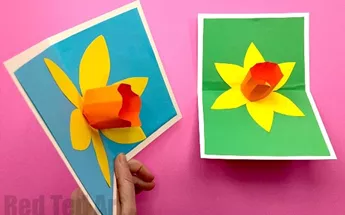 3D pop up daffodil card Image