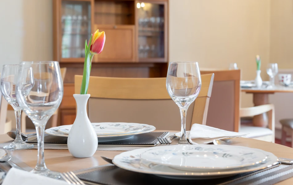 Dining Table Set For Dinner At Bolton Lodge And Proctor House