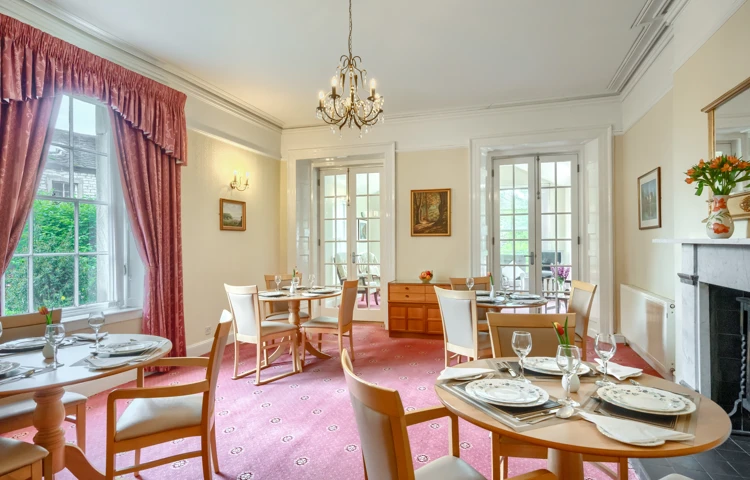 Communal Dining Room Set For Lunch