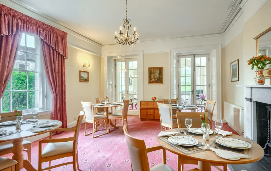 Communal Dining Room Set For Lunch