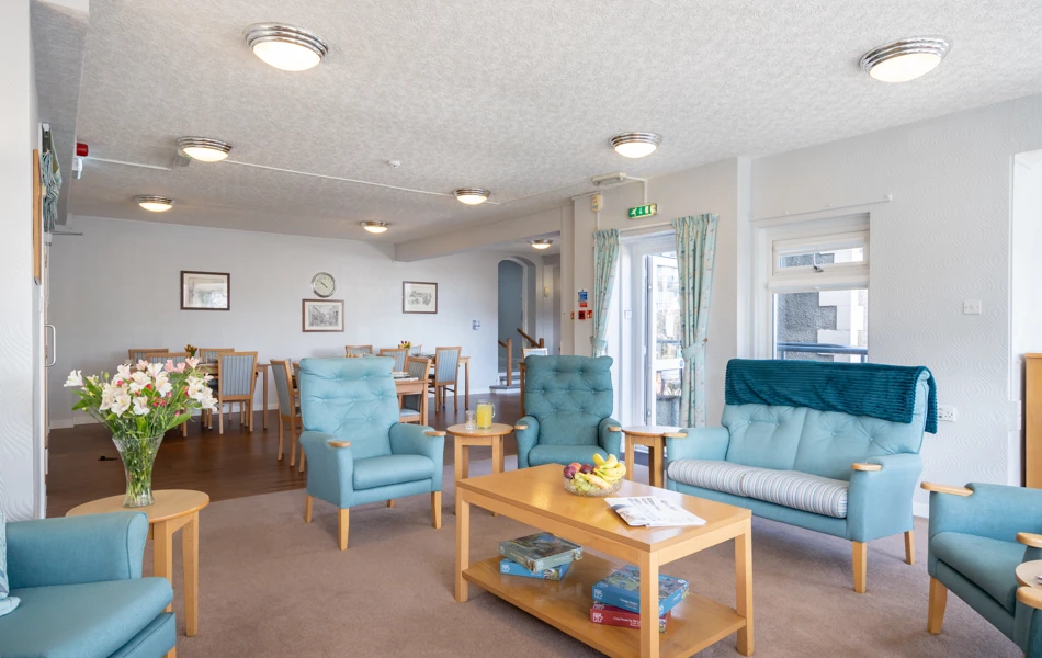 lounge-and-dining-area-at-Abbeyfield House, Ulverston LA12 0BY