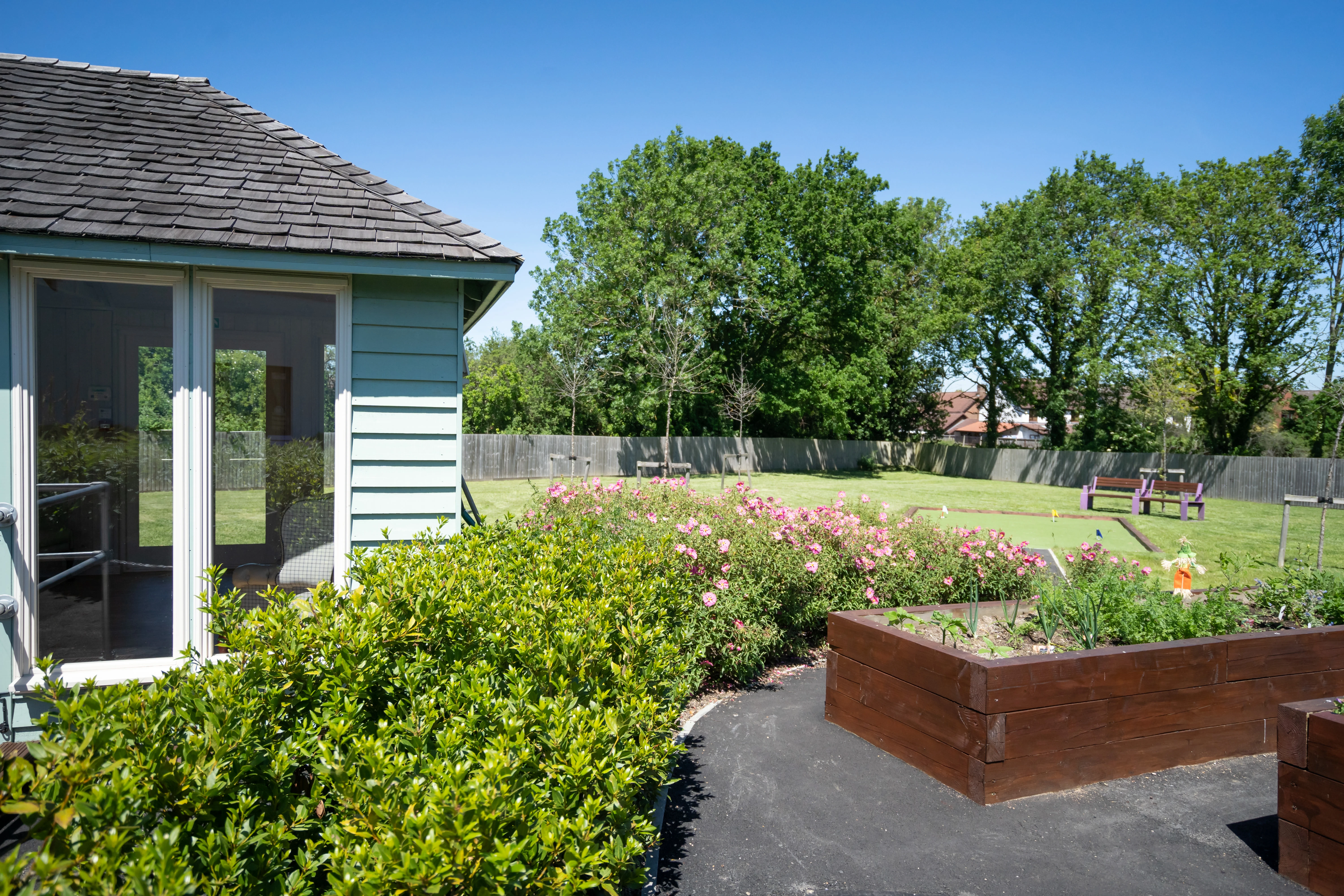 Winnersh's summer house set within the beautiful landscaped garden