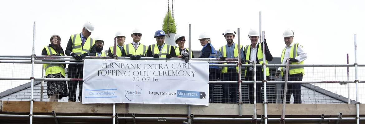 topping out at dementia care home in bingley