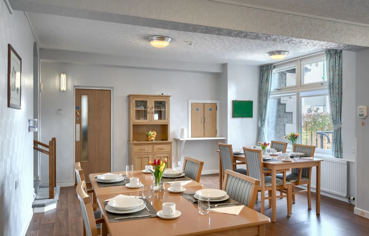 communal-dining-room-at-aAbbeyfield House, Ulverston LA12 0BY