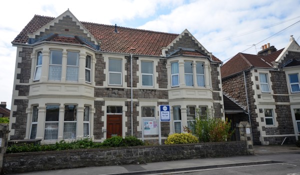View of the entrance to Abbeyfield House Weston Supermare