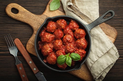 Mike’s Marvellous Meatballs in Tomato Sauce Image