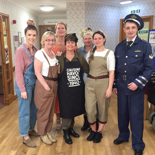 Abbeyfield staff dressed in WWII clothing for D-Day celebrations