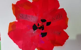 Create a remembrance poppy Image