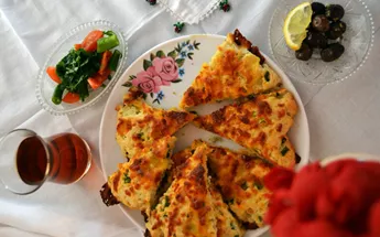Baked vegetable omelette Image