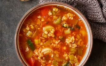 Winter vegetable & lentil soup  Image