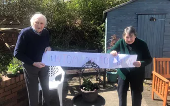 Residents of Bradbury House residential care home planted 100 flowers Image
