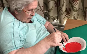 Residents of Wey Valley painted poppies for their display Image